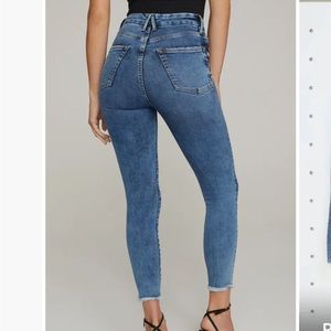 Good American - Good Waist High Waist Crop Skinny Jeans size 8/29